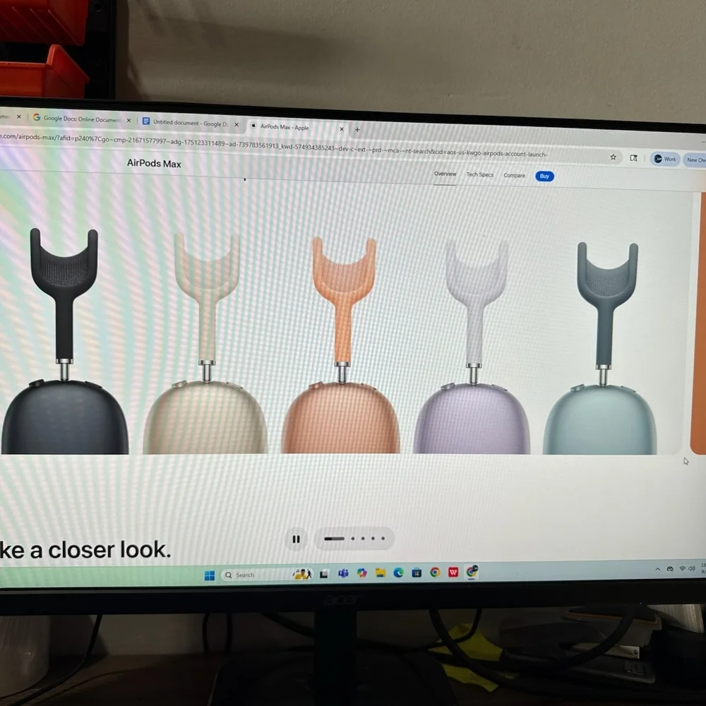 Orange Wireless Headphones